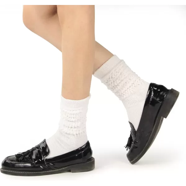 imageBomKinta Slouch Socks Women Thigh High Boot Socks Soft Scrunch Socks Size 511White White White 3 Paris