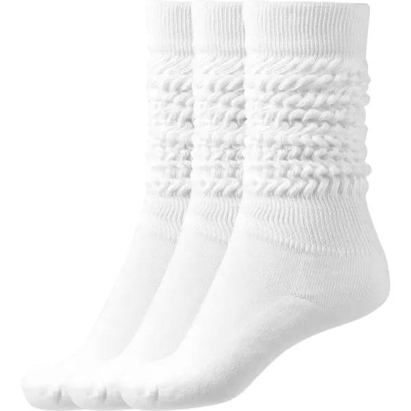 imageBomKinta Slouch Socks Women Thigh High Boot Socks Soft Scrunch Socks Size 511White White White 3 Paris