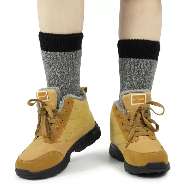 imageBomKinta Thermal Socks Men  Winter Warm Socks for Cold Weather Crew Socks  Cozy Soft Thick Christmas Boot Socks Size 7111 Pair  Light Grey