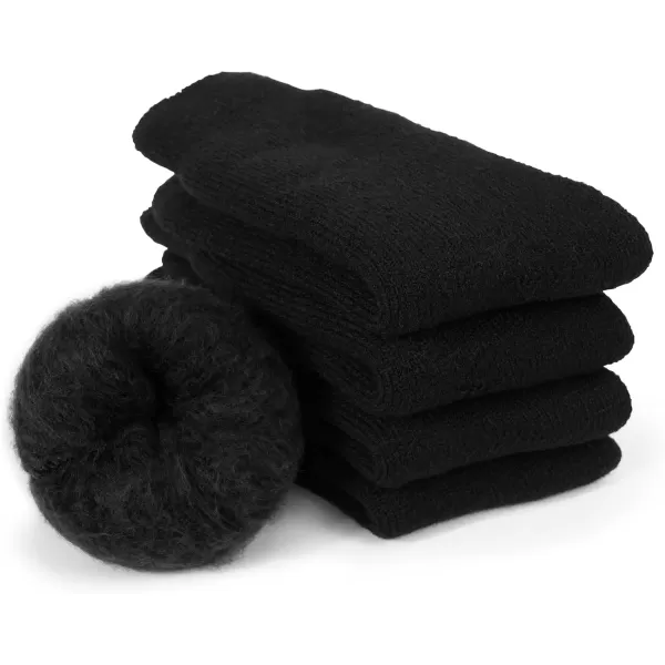 imageBomKinta Thermal Socks Men  Winter Warm Socks for Cold Weather Crew Socks  Cozy Soft Thick Christmas Boot Socks Size 7112 Pairs  Black Black