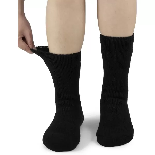 imageBomKinta Thermal Socks Men  Winter Warm Socks for Cold Weather Crew Socks  Cozy Soft Thick Christmas Boot Socks Size 7112 Pairs  Black Black