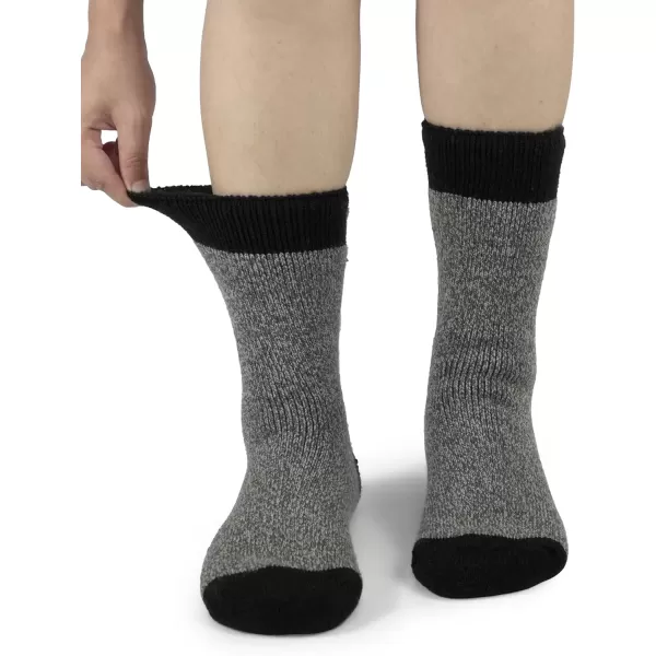 imageBomKinta Thermal Socks Men  Winter Warm Socks for Cold Weather Crew Socks  Cozy Soft Thick Christmas Boot Socks Size 7112 Pairs  Light Grey Dark Grey