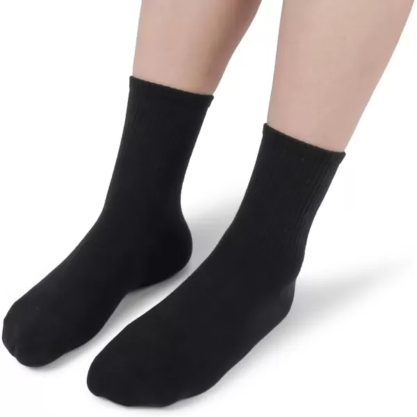imageBomKinta Women Casual Calf Socks  Cute Cotton Crew Socks  Thin Soft Above Ankle Socks 6 Pairs Size 5106 Pairs  White white black black grey grey