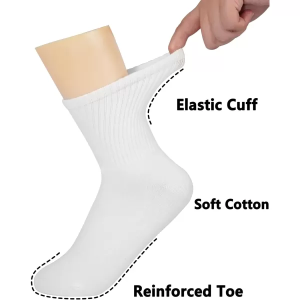 imageBomKinta Women Casual Calf Socks  Cute Cotton Crew Socks  Thin Soft Above Ankle Socks 6 Pairs Size 5106 Pairs  White white white white white white