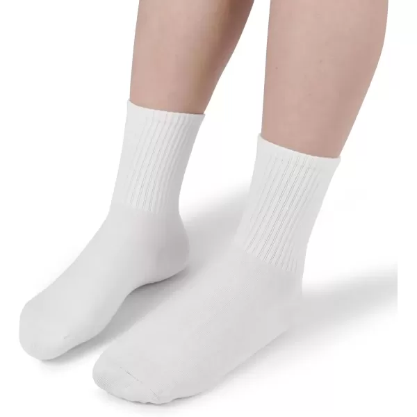 imageBomKinta Women Casual Calf Socks  Cute Cotton Crew Socks  Thin Soft Above Ankle Socks 6 Pairs Size 5106 Pairs  White white white white white white