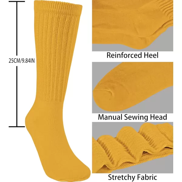 imageBomKinta Women Crew Slouch Socks  Short Scrunch Socks  Soft Solid Ankle Socks Size 511Yellow Rose Purple 3 Paris