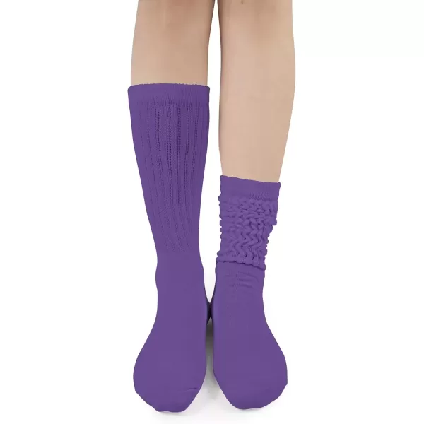 imageBomKinta Women Crew Slouch Socks  Short Scrunch Socks  Soft Solid Ankle Socks Size 511Yellow Rose Purple 3 Paris