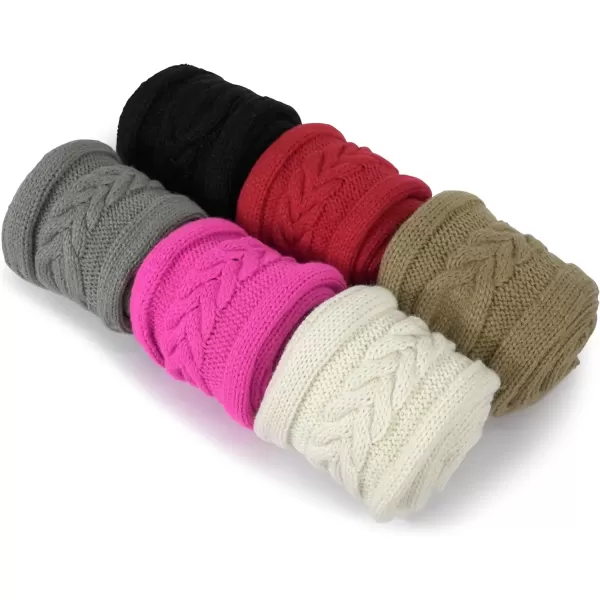 imageBomKinta Women Knee High Socks Warm Thick Knit Cozy Boot Stockings Size 510Beige