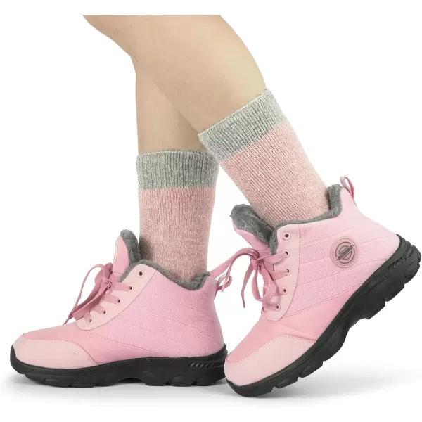 imageBomKinta Women Thermal Socks  Thick Boot Sock Warm Winter Crew Socks  Cozy Soft Christmas Socks Size 5101 Pair  Pink