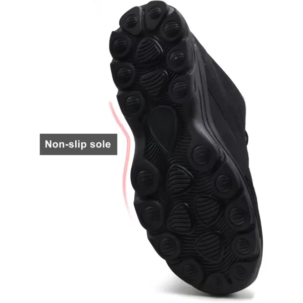 imageBomKinta Womens Snow Boots Keep Warm AntiSlip Soft Sole Warm Fur Lined Winter Ankle BootiesBlack