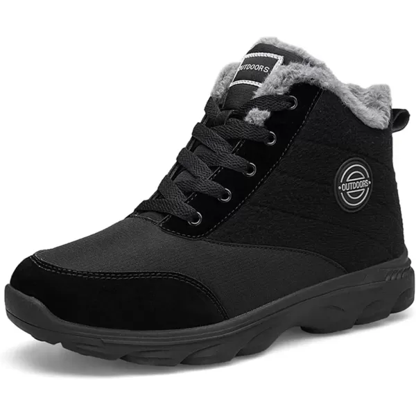 imageBomKinta Womens Snow Boots Keep Warm AntiSlip Soft Sole Warm Fur Lined Winter Ankle BootiesBlack
