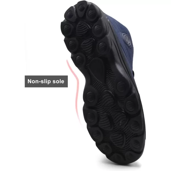 imageBomKinta Womens Snow Boots Keep Warm AntiSlip Soft Sole Warm Fur Lined Winter Ankle BootiesBlue