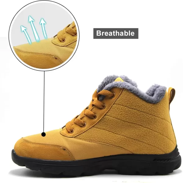 imageBomKinta Womens Snow Boots Keep Warm AntiSlip Soft Sole Warm Fur Lined Winter Ankle BootiesCamel