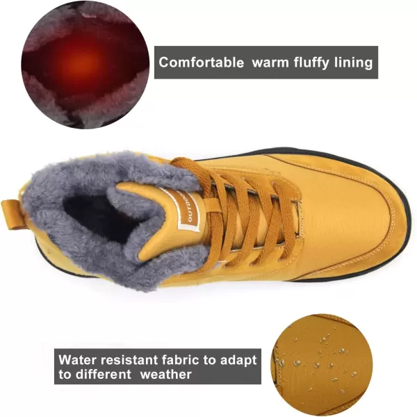 imageBomKinta Womens Snow Boots Keep Warm AntiSlip Soft Sole Warm Fur Lined Winter Ankle BootiesCamel