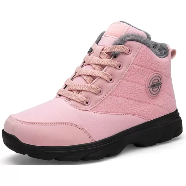 imageBomKinta Womens Snow Boots Keep Warm AntiSlip Soft Sole Warm Fur Lined Winter Ankle BootiesPink