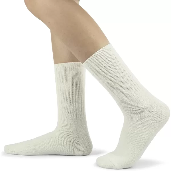 imageBomKinta Wool Socks for Women  Merino Warm Boot Hiking Socks  Thermal Crew Socks for Winter Outdoor Working Size 5113 Pairs  White  White  White