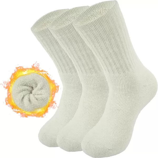 imageBomKinta Wool Socks for Women  Merino Warm Boot Hiking Socks  Thermal Crew Socks for Winter Outdoor Working Size 5113 Pairs  White  White  White