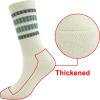 imageBomKinta Striped Crew Socks Women  Retro Novelty Socks  Stretchy Casual Athletic Cotton Sock Size 5112 Pairs  Beige Mix Color 1