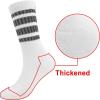 imageBomKinta Striped Crew Socks Women  Retro Novelty Socks  Stretchy Casual Athletic Cotton Sock Size 5112 Pairs  White White