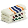 imageBomKinta Striped Crew Socks Women  Retro Novelty Socks  Stretchy Casual Athletic Cotton Sock Size 5113 Pairs  Beige Mix Color 3