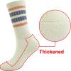 imageBomKinta Striped Crew Socks Women  Retro Novelty Socks  Stretchy Casual Athletic Cotton Sock Size 5113 Pairs  Beige Mix Color 3