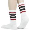 imageBomKinta Striped Crew Socks Women  Retro Novelty Socks  Stretchy Casual Athletic Cotton Sock Size 5113 Pairs  White Mix Color 2