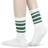 imageBomKinta Striped Crew Socks Women  Retro Novelty Socks  Stretchy Casual Athletic Cotton Sock Size 5116 Pairs  White Mix Color 4