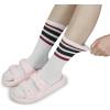 imageBomKinta Striped Crew Socks Women  Retro Novelty Socks  Stretchy Casual Athletic Cotton Sock Size 5116 Pairs  White Mix Color 4