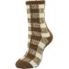 imageBomKinta Fuzzy Socks Women  Winter House Slipper Sock  Cozy Thick Warm Sleeping Socks Size 5103 Pairs Checkered Red Khaki Yellow