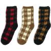 imageBomKinta Fuzzy Socks Women  Winter House Slipper Sock  Cozy Thick Warm Sleeping Socks Size 5103 Pairs Checkered Red Khaki Yellow