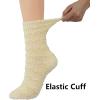 imageBomKinta Fuzzy Socks Women  Winter House Slipper Sock  Cozy Thick Warm Sleeping Socks Size 5103 Pairs Striped Pink Green Yellow
