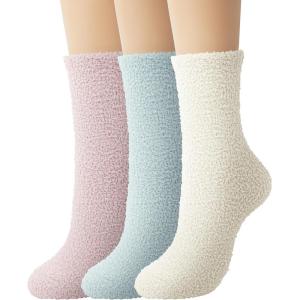 imageBomKinta Fuzzy Socks Women  Winter House Slipper Sock  Cozy Thick Warm Sleeping Socks Size 5103 Pairs Beige Green Lotus Pink