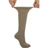 imageBomKinta Pilates Socks with Grips for Women  Yoga Grippy Slouch Scrunch Sock  Slipper Socks for Barre Workout Hospital3 Pairs  Beige Coffee Brown