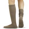 imageBomKinta Pilates Socks with Grips for Women  Yoga Grippy Slouch Scrunch Sock  Slipper Socks for Barre Workout Hospital3 Pairs  Beige Coffee Brown