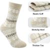 imageBomKinta Crew Boot Socks for Women  Cozy Warm Winter Socks  Comfy Soft Christmas Sleeping Sock Size 5103 Pairschristmas Khaki Grey Black