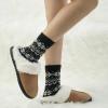 imageBomKinta Crew Boot Socks for Women  Cozy Warm Winter Socks  Comfy Soft Christmas Sleeping Sock Size 5103 Pairschristmas Khaki Grey Black