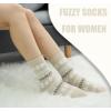 imageBomKinta Crew Boot Socks for Women  Cozy Warm Winter Socks  Comfy Soft Christmas Sleeping Sock Size 5103 Pairschristmas Khaki Grey Black