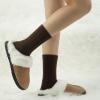 imageBomKinta Crew Boot Socks for Women  Cozy Warm Winter Socks  Comfy Soft Christmas Sleeping Sock Size 5103 Pairswhite Khaki Brown