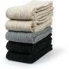 imageBomKinta Crew Boot Socks for Women  Cozy Warm Winter Socks  Comfy Soft Christmas Sleeping Sock Size 5105 Pairs2 Black 2 Beige Grey