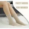 imageBomKinta Crew Boot Socks for Women  Cozy Warm Winter Socks  Comfy Soft Christmas Sleeping Sock Size 5105 Pairs5 Beige