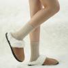 imageBomKinta Crew Boot Socks for Women  Cozy Warm Winter Socks  Comfy Soft Christmas Sleeping Sock Size 5105 Pairs5 Beige