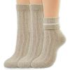 3 Pairs-beige Beige Beige