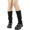 imageBomKinta Leg Warmers for Women  Soft Fashion Knit Calf Accessories  Cute 80s Ruffle Leg Sleeves for Party Yoga1 Pair  Black