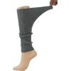 imageBomKinta Leg Warmers for Women  Soft Fashion Knit Calf Accessories  Cute 80s Ruffle Leg Sleeves for Party Yoga1 Pair  Grey