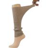imageBomKinta Leg Warmers for Women  Soft Fashion Knit Calf Accessories  Cute 80s Ruffle Leg Sleeves for Party Yoga1 Pair  Khaki