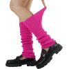 imageBomKinta Leg Warmers for Women  Soft Fashion Knit Calf Accessories  Cute 80s Ruffle Leg Sleeves for Party Yoga1 Pair  Rose