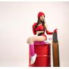 imageBomKinta Leg Warmers for Women  Soft Fashion Knit Calf Accessories  Cute 80s Ruffle Leg Sleeves for Party Yoga1 Pair  Rose