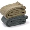 imageBomKinta Leg Warmers for Women  Soft Fashion Knit Calf Accessories  Cute 80s Ruffle Leg Sleeves for Party Yoga2 Pairs  Grey Khaki