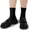 image:imageBomKinta Women Casual Calf Socks  Cute Cotton Crew Socks  Soft Above Ankle Sock Gifts 6 Pairs Size 5106 Pairs  Black black black black black black
