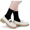 image:imageBomKinta Women Casual Calf Socks  Cute Cotton Crew Socks  Soft Above Ankle Sock Gifts 6 Pairs Size 5106 Pairs  Black black black black black black